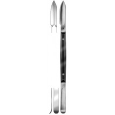 Hammacher Germany Wax Knife Spoon - Lessman (Spoon) - Black / Brown Wooden Handle - 175mm Full Size - HSL 119-17